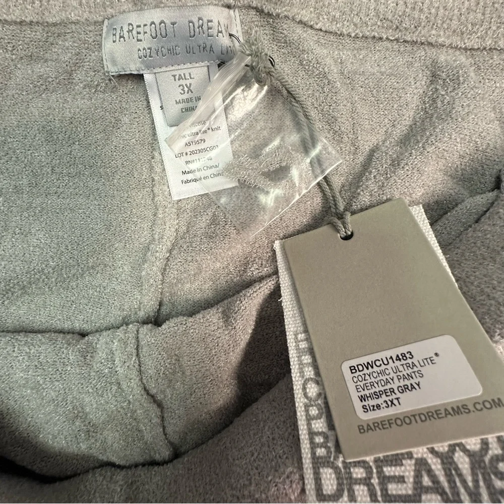 Barefoot Dreams CozyChic Ultra Lite‎ Pants in Whisper Gray Size 3XT